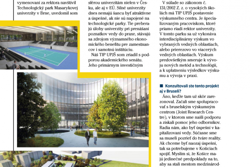 Novinky a články / Rozhovor s rektorom UPJŠ Pavlom Sovákom v časopise DIMENZIE - foto