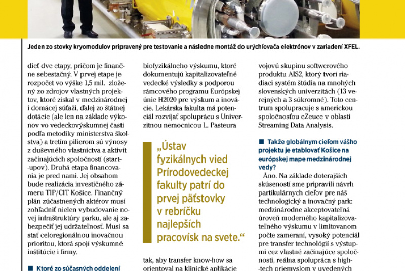 Novinky a články / Rozhovor s rektorom UPJŠ Pavlom Sovákom v časopise DIMENZIE - foto