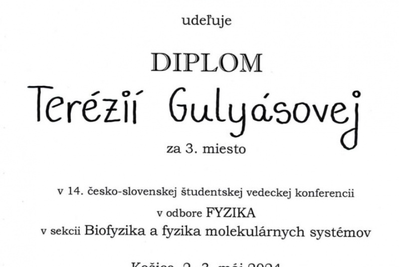 Novinky a články / 14. česko-slovenská študentská vedecká konferencia (ČSŠVK) vo fyzike - foto